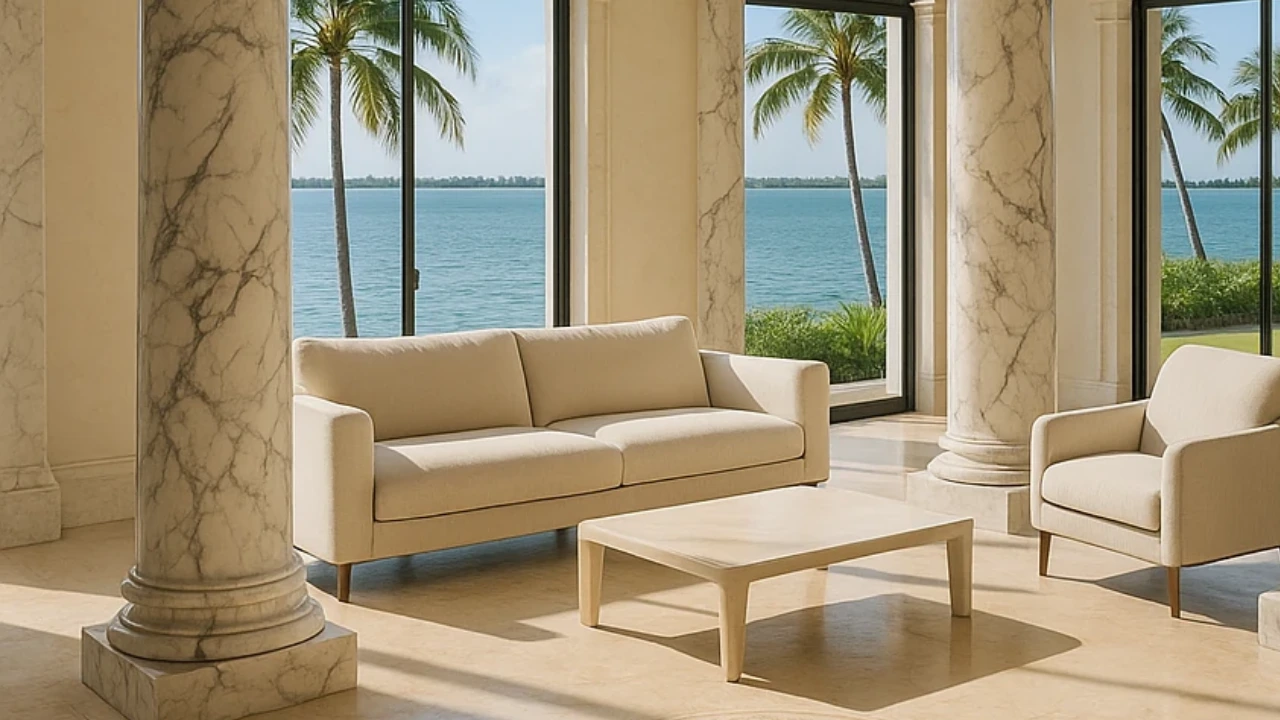Give Your Spectacular Custom‑Built Home in Miami a Perfect Finish with Ornate Majesty Marble Columns