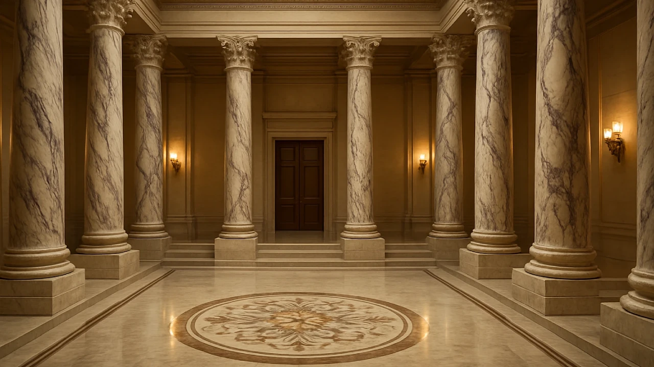 The Spectacular Ornate Bianco Paonazzetto Marble Columns for Your Home in Washington, DC