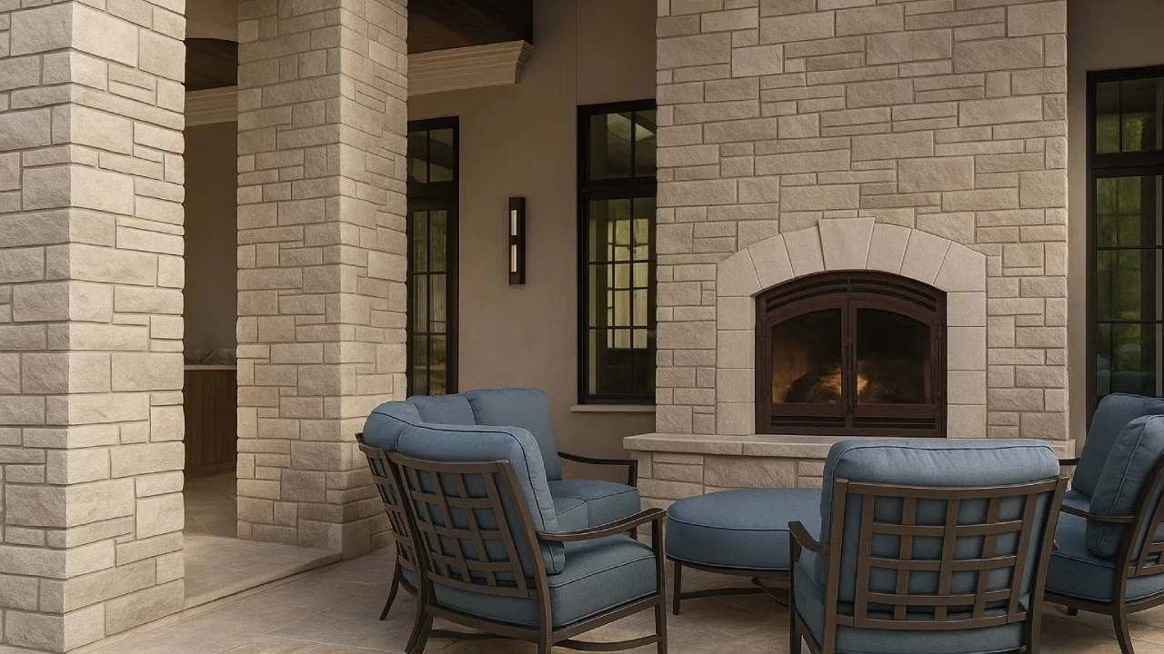 Softened Elegance: The Timeless Appeal of a Tumbled Limestone Finish