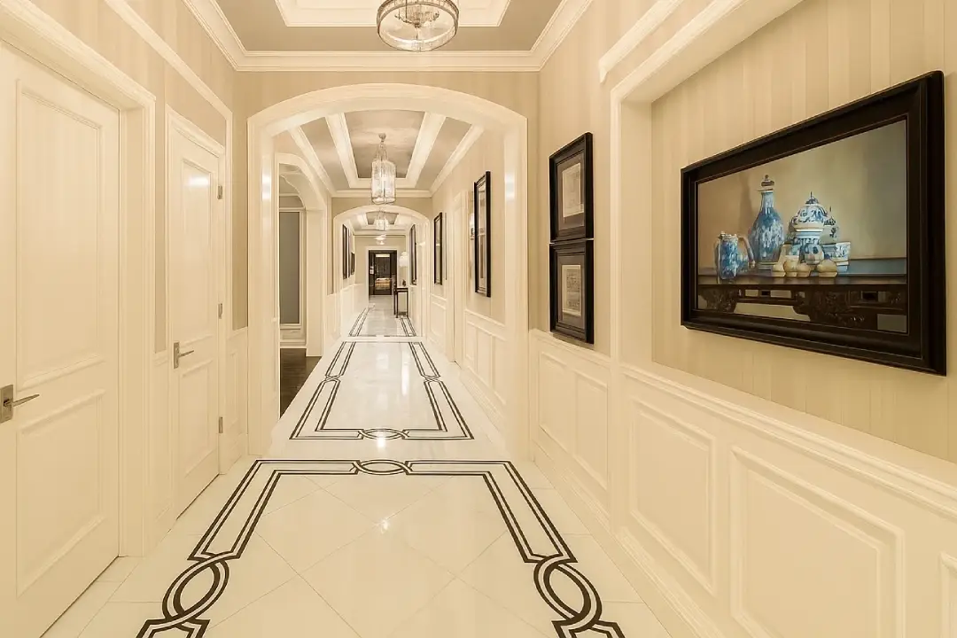 Classic Contrast The Architectural Power of a Black and White Marble Floor Border