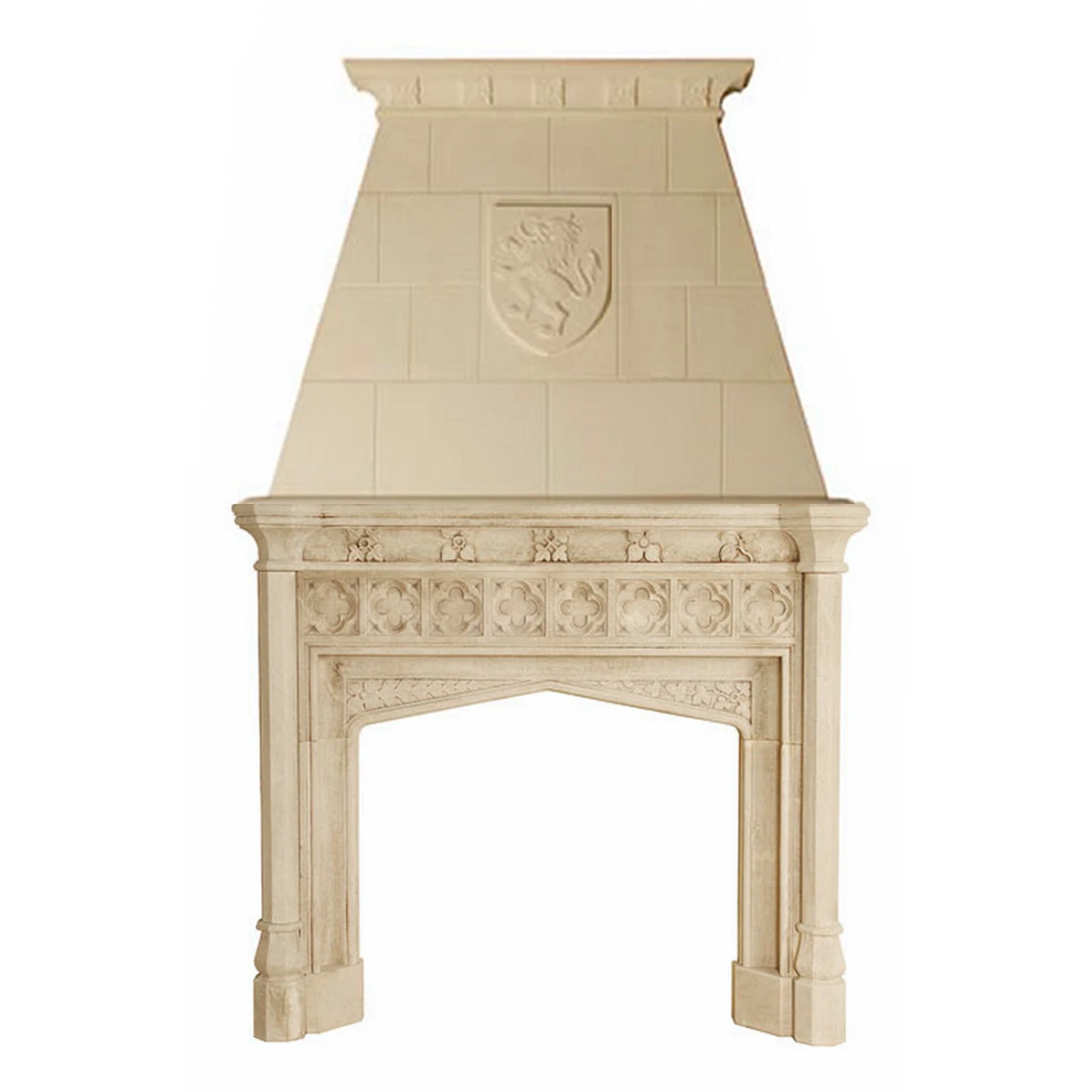 Antique 309 Gothic Limestone Mantel