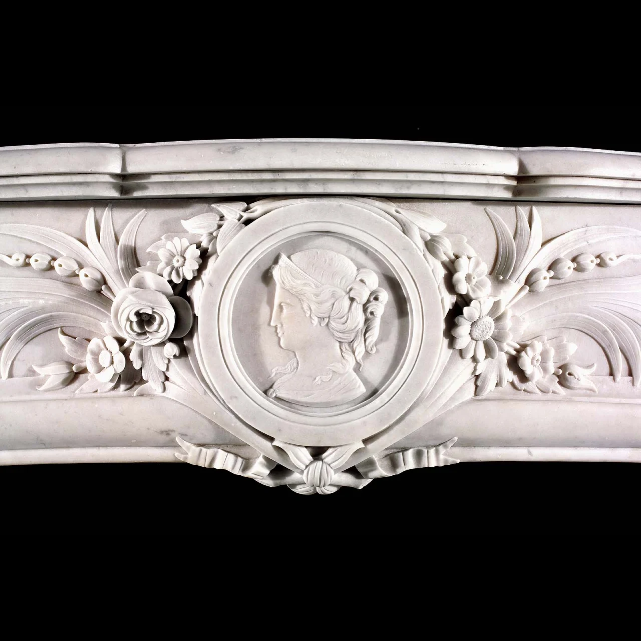 Antique 322 French Design Marble Mantel