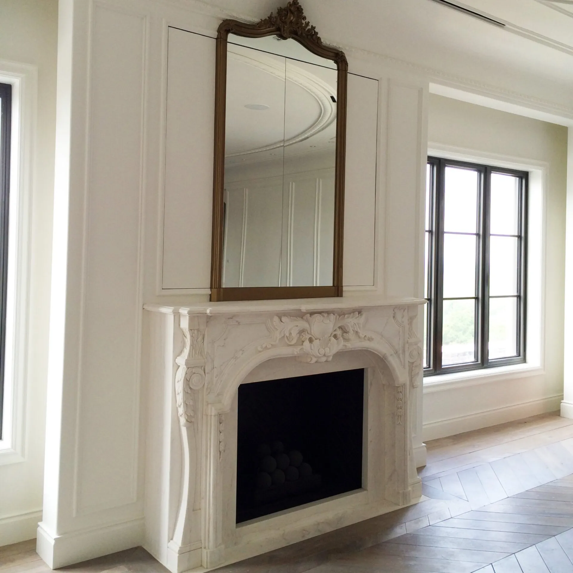 Custom Antique 322 Marble French Mantel