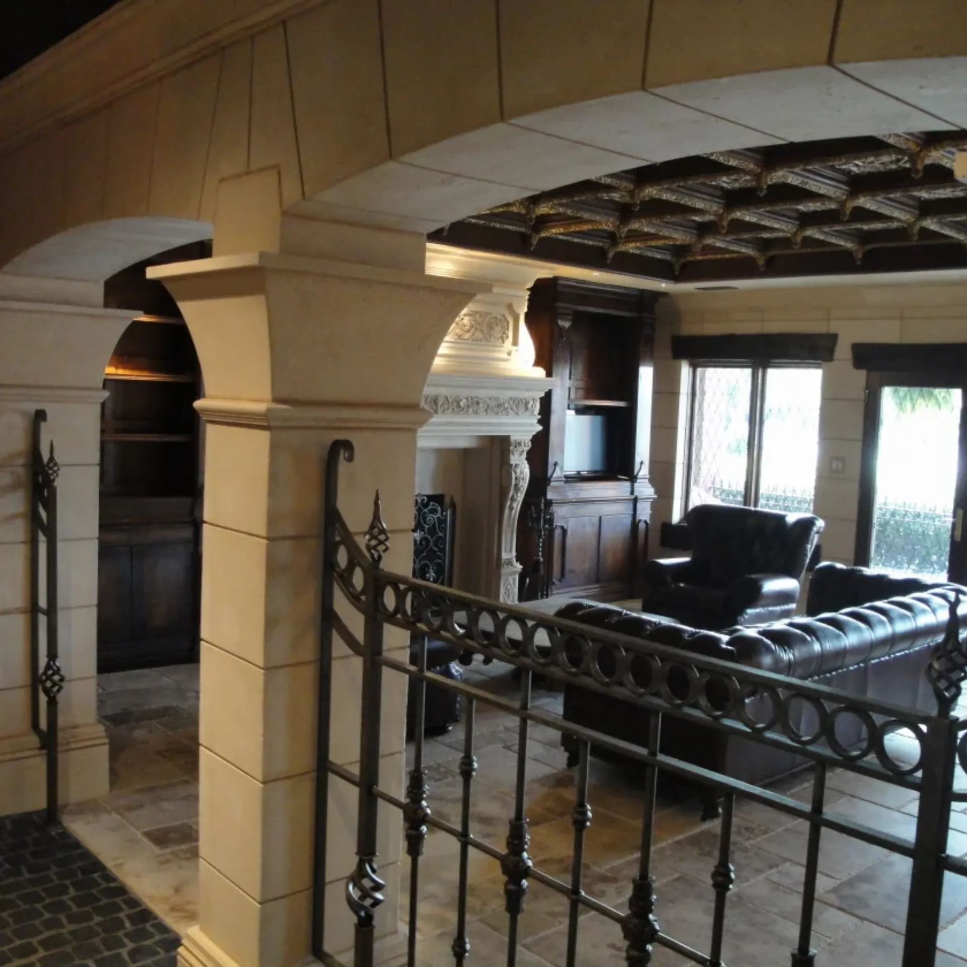 Custom Design Limestone Columns