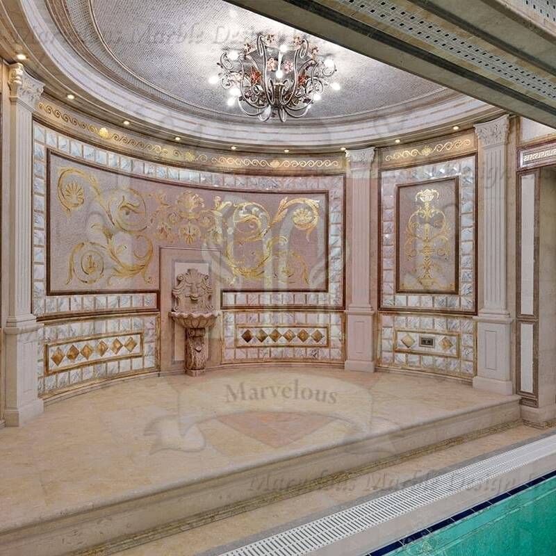 Italian Limestone Pilaster for Luxury Mansion