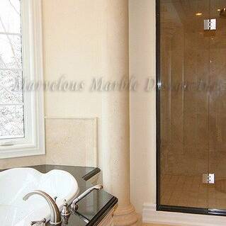 Doric Limestone Columns in Bath Room