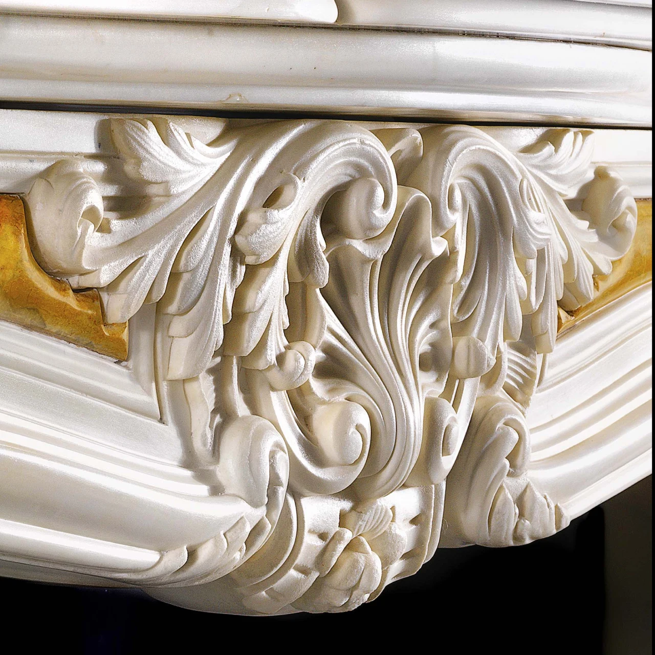 Italian White Marble and Yellow Marble Giallo Siena