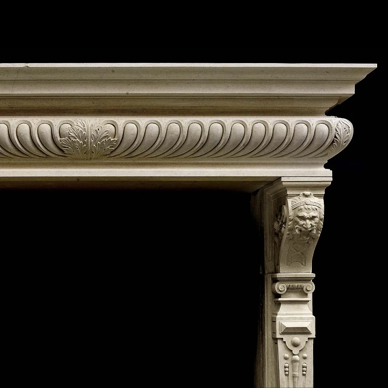 European Limestone Fireplace Mantels