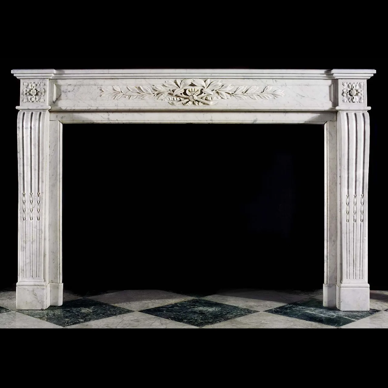 Italian Marble Bianco Carrara C Fireplace Mantels