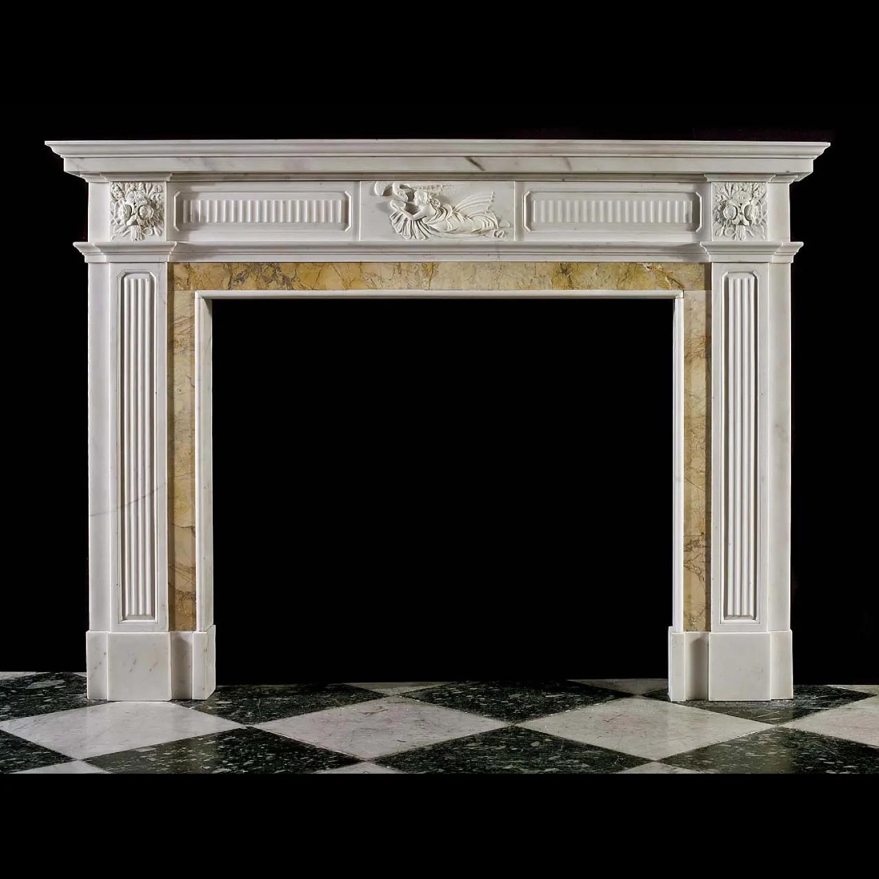 Bianco Carrara with Giallo Siena Surround