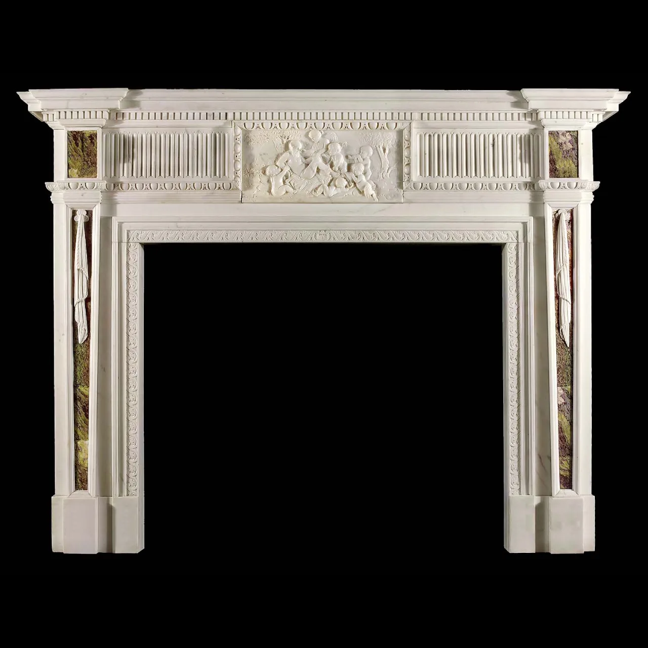 Bianco Thassos and Emerald Green Marble