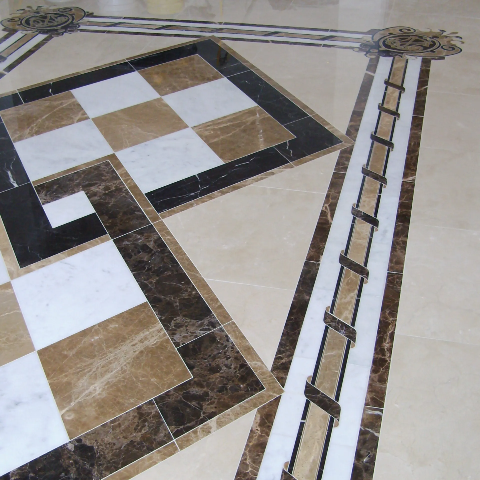 Custom Marble Border & Medallion