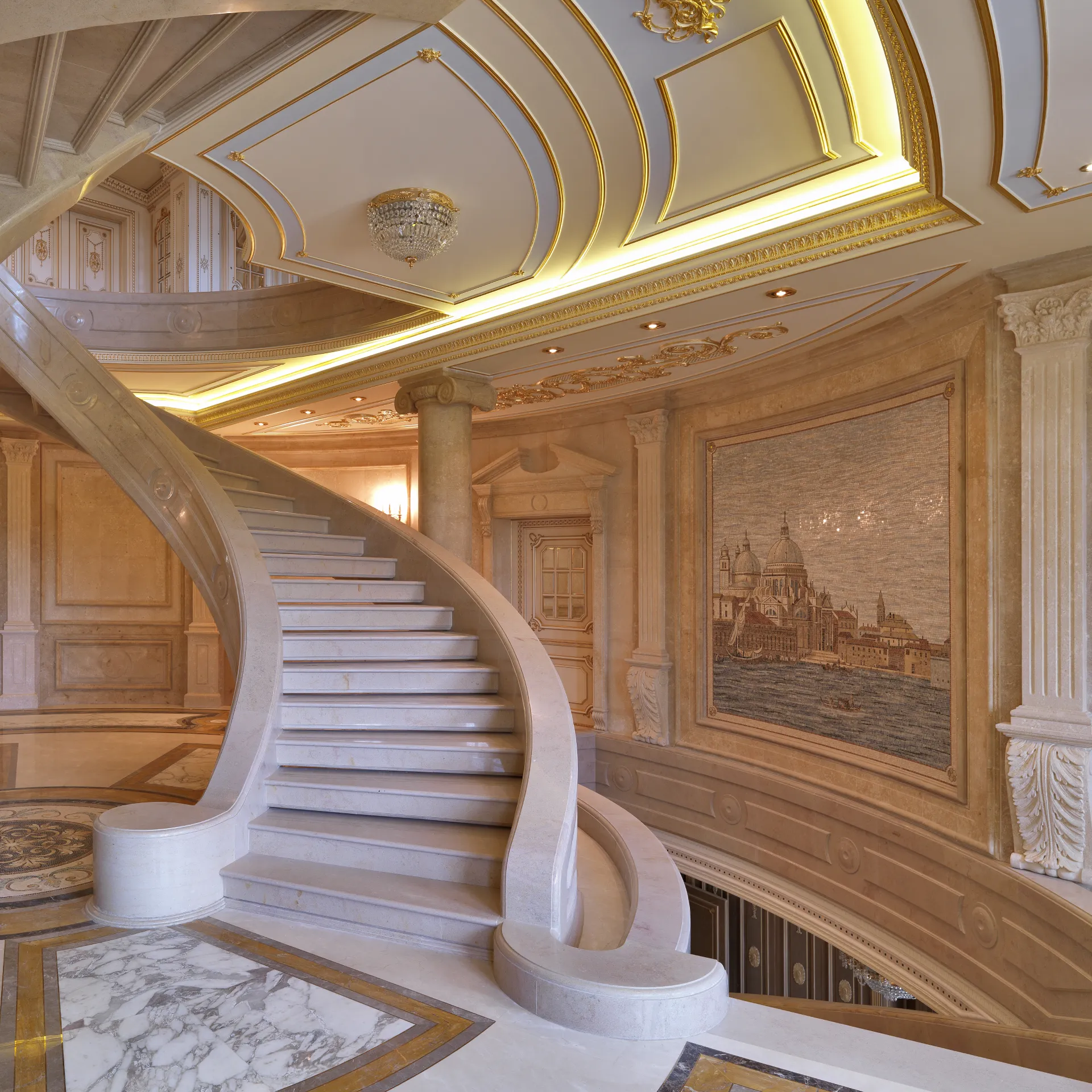 Suspended Marble Staircase