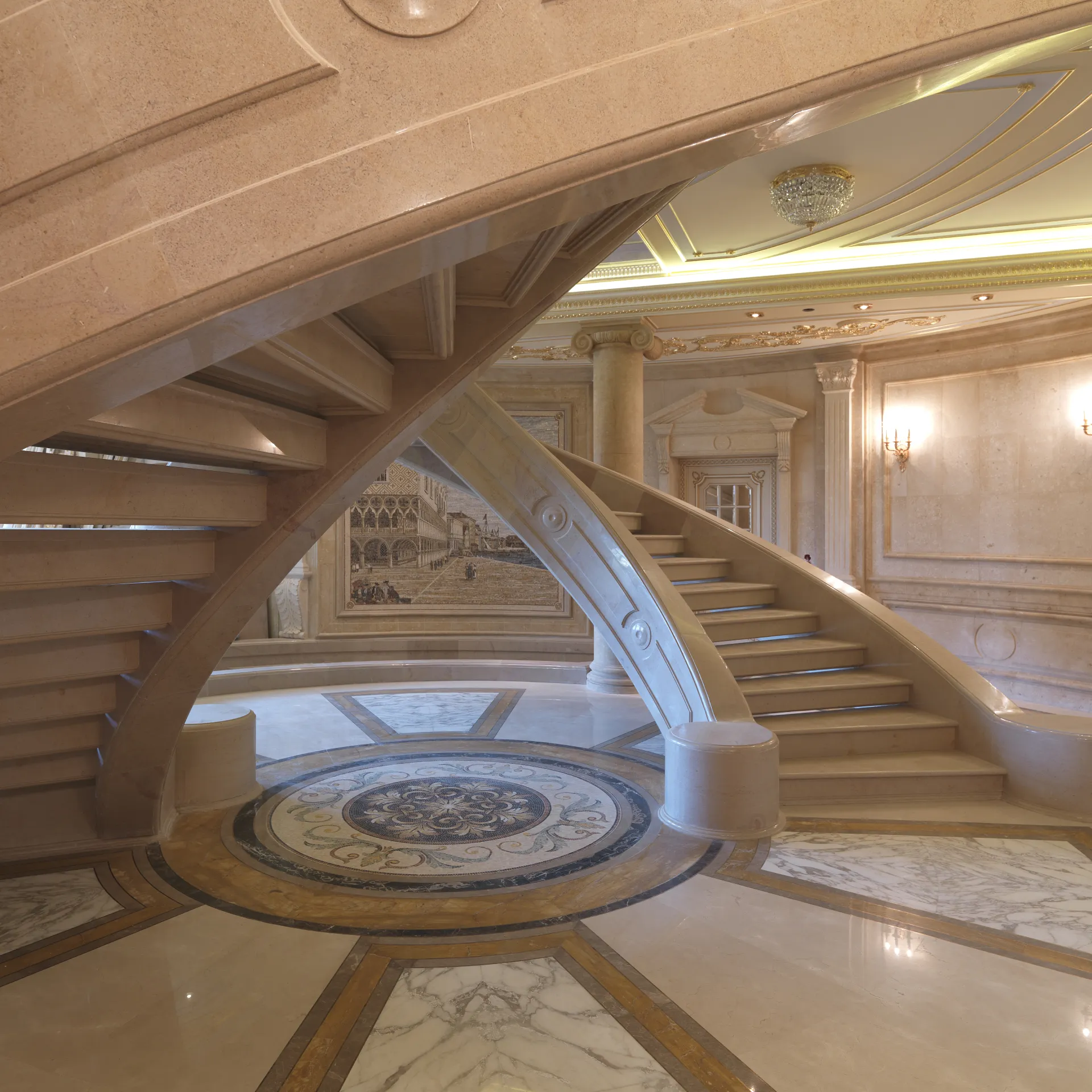 Suspended Marble Staircase