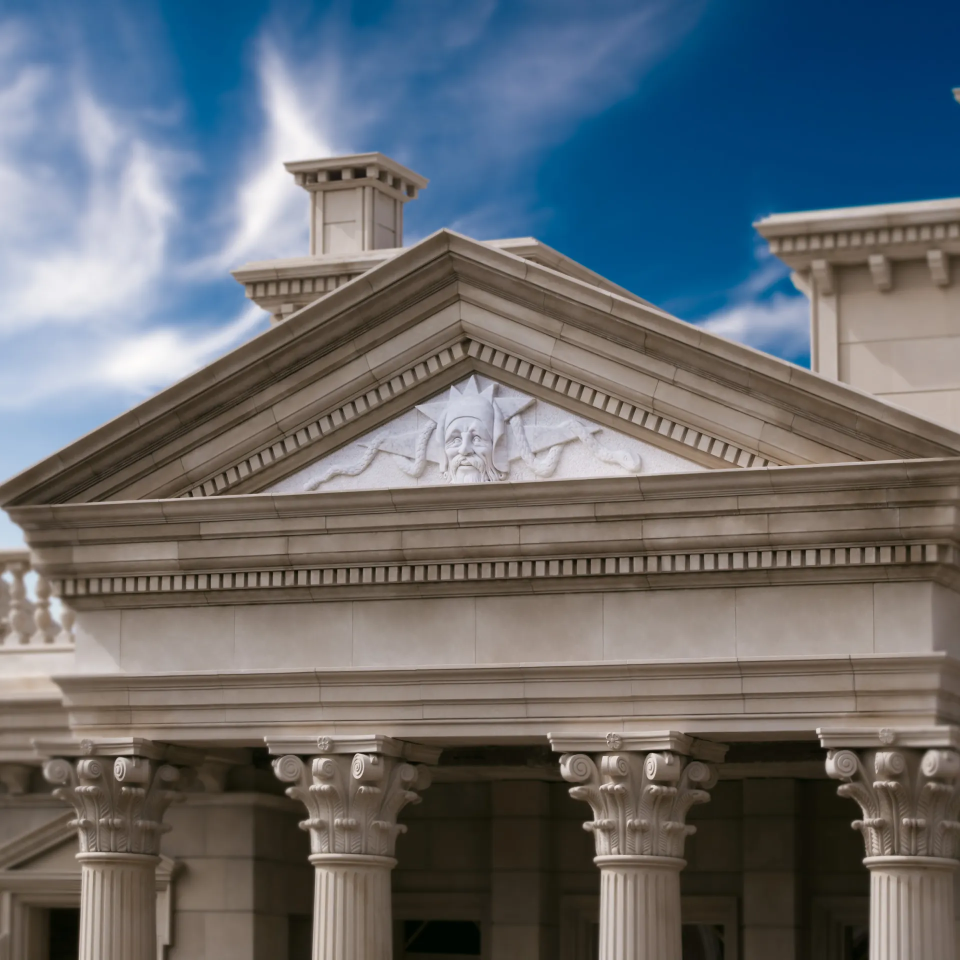 Majestic Limestone Colonnade
