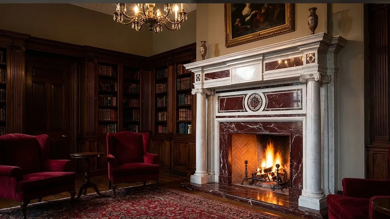 The Art of Polychrome: Exploring Multi-Color & Two-Tone Marble Fireplaces